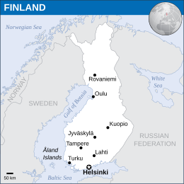 Location of Republic of Finland