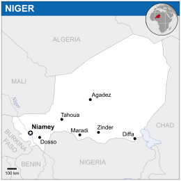 Location of Republic of the Niger