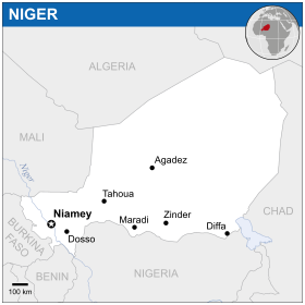 Lage von Republik Niger