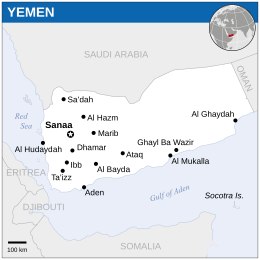 Location of Yemen