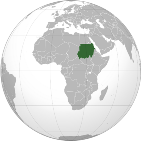 Lage von Republik Sudan