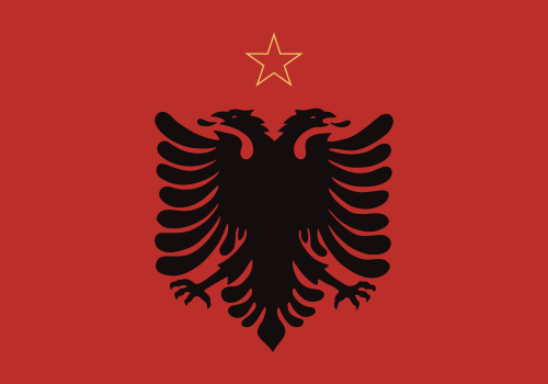 Archivo:Flag of the People's Socialist Republic of Albania ('70s–'80s).svg