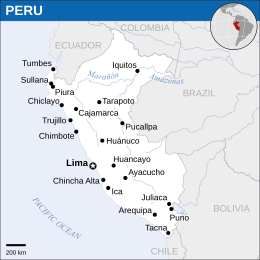 Location of Republic of Peru