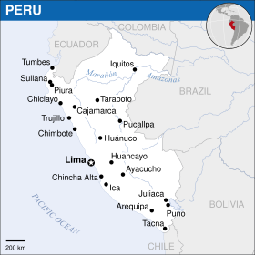 Lage von Republik Peru