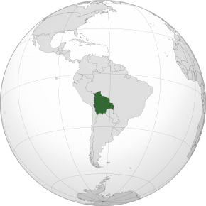 Location of Plurinational State of Bolivia