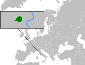 Location of Vatican City State