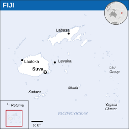 Location of Republic of Fiji