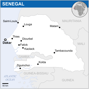 Location of Republic of Senegal