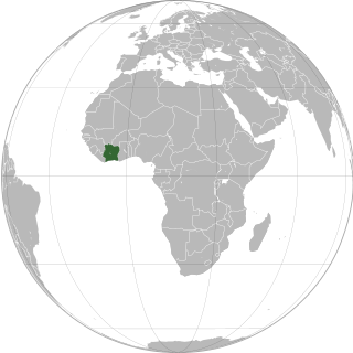 Location of Republic of Côte d'Ivoire