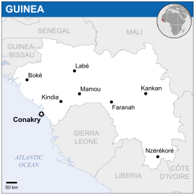 Lage von Republik Guinea
