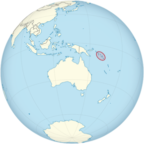 Location of Solomon Islands