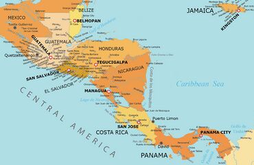 Location of Central America