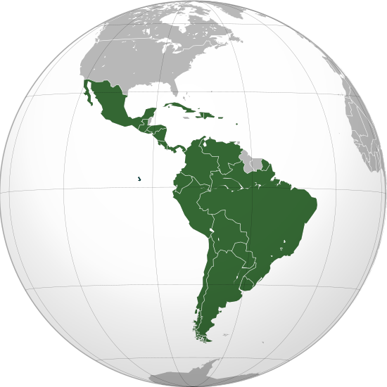 Archivo:Latin America on the globe.svg