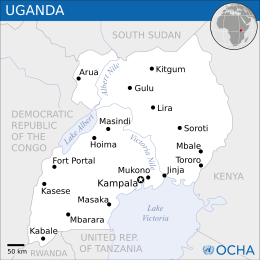 Location of Republic of Uganda