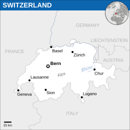 Location of Swiss Confederation