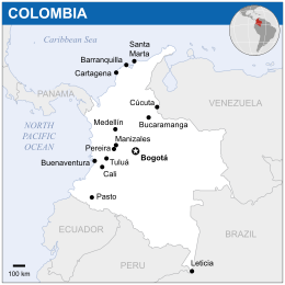 Location of Republic of Colombia
