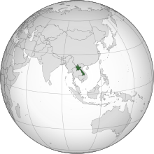 Location of Lao People's Democratic Republic
