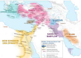 Location of Haltamti (orange) in 1300 BCE
