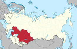 Location of Kazakh Soviet Socialist Republic