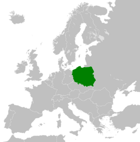 Lage von Volksrepublik Polen