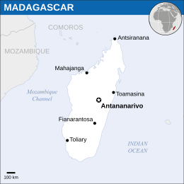 Location of Republic of Madagascar