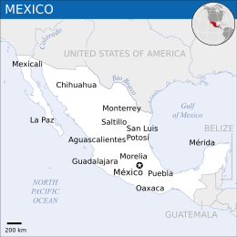 Location of Mexican United States