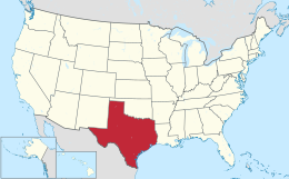 Location of State of Texas