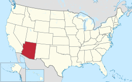 Location of State of Arizona