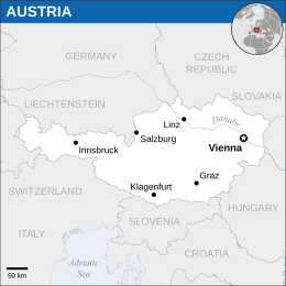Location of Republic of Austria