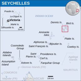 Location of Republic of Seychelles