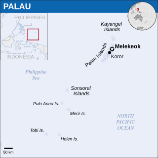 Location of Republic of Palau