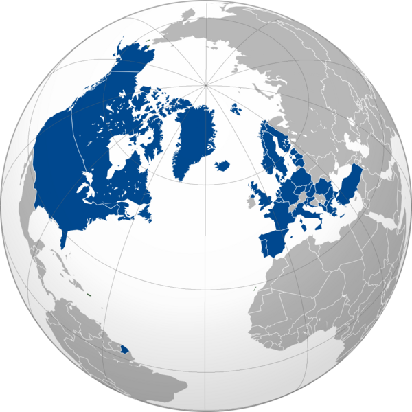 File:North Atlantic Treaty Organization (orthographic projection) in NATO blue.svg.webp