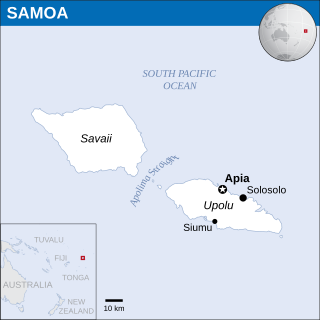 Location of Independent State of Samoa