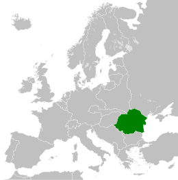Location of Kingdom of Romania