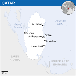 Location of State of Qatar