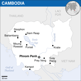 Lage von Königreich Kambodscha