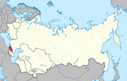 Location of Georgian Soviet Socialist Republic